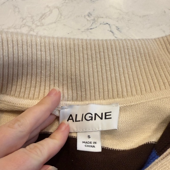 Aligne Ester Striped Polo Sweater - Picture 3 of 3